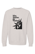 Who Watches I Premium Heavyweight Crewneck Black