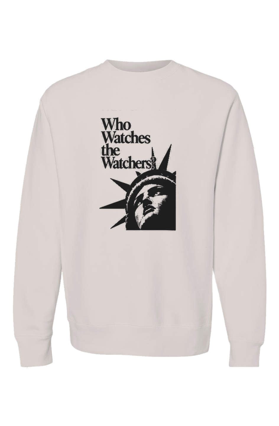 Who Watches I Premium Heavyweight Crewneck Black